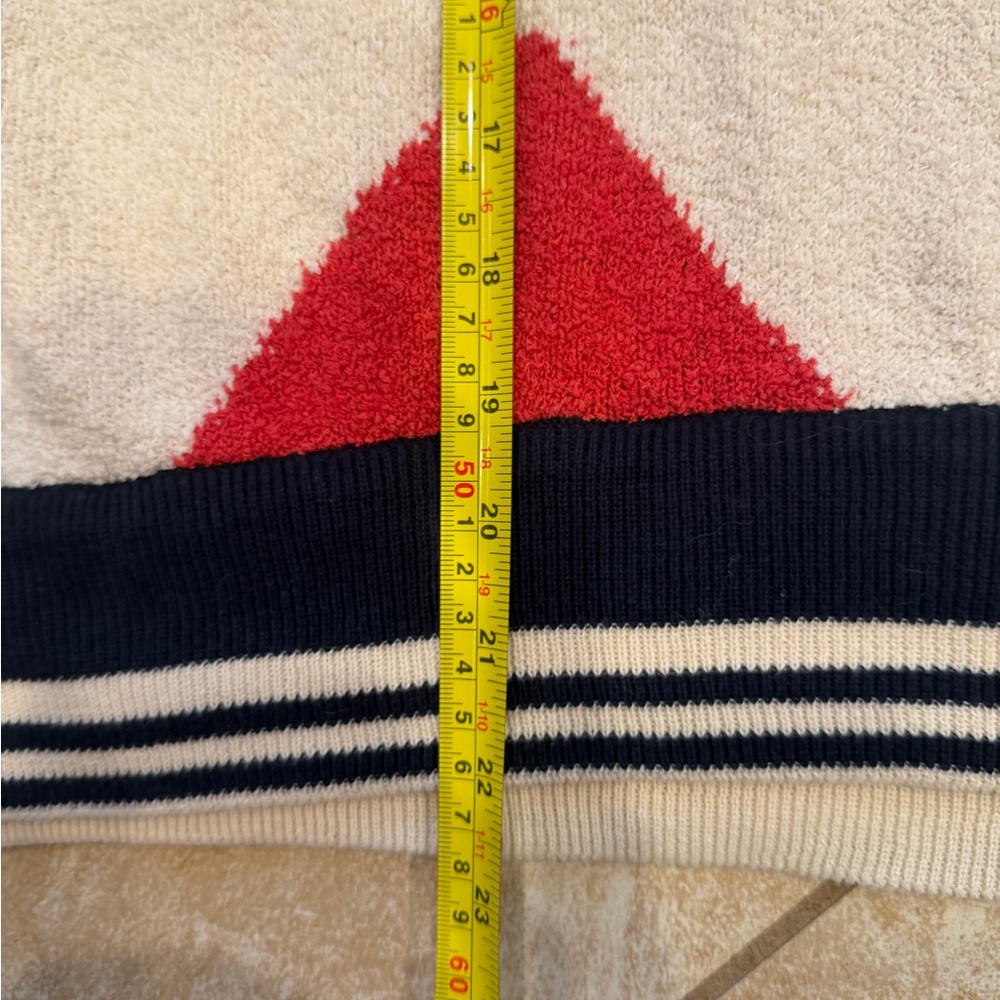 Free People Red and Cream Star oversized sweater Hoodie - Picture 6 of 6